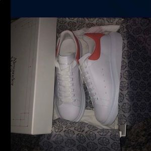Worn once orange and white Alexander McQueens